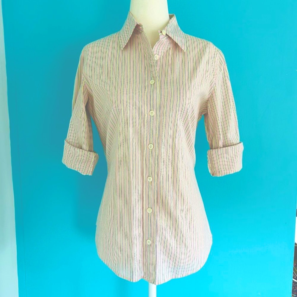 J. Crew Haberdashery Striped Button Down Shirt (size S) - Picture 2 of 8